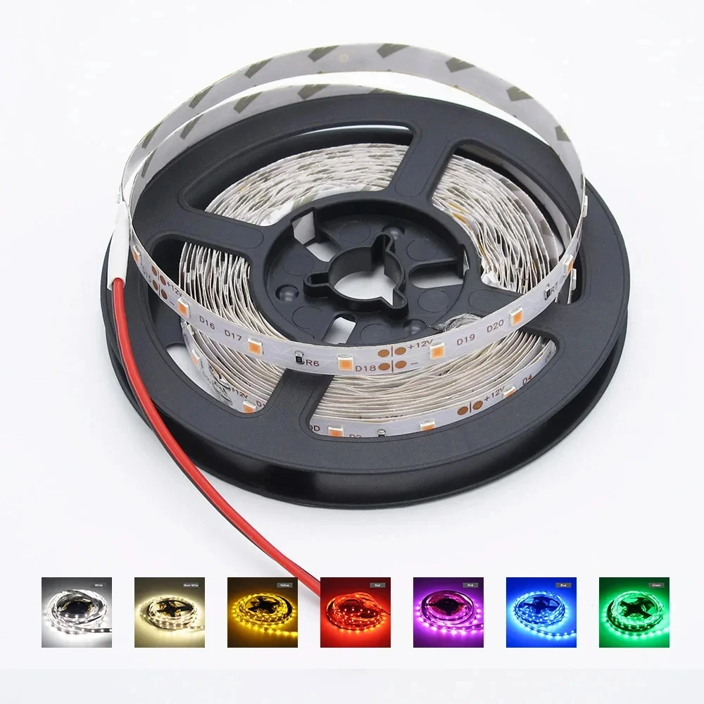 Tira de luces LED Flexible, cinta de fiesta de Navidad en casa, 5m, SMD 2835, más brillante que 3528, 5050, DC 12V, 300