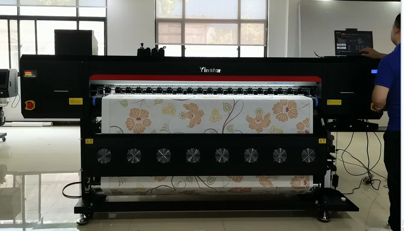 Yinstar 1.9m Large Format High Quality Full Sublimation Printer I3200 4 Heads Plotter Sublimation Printer Machine