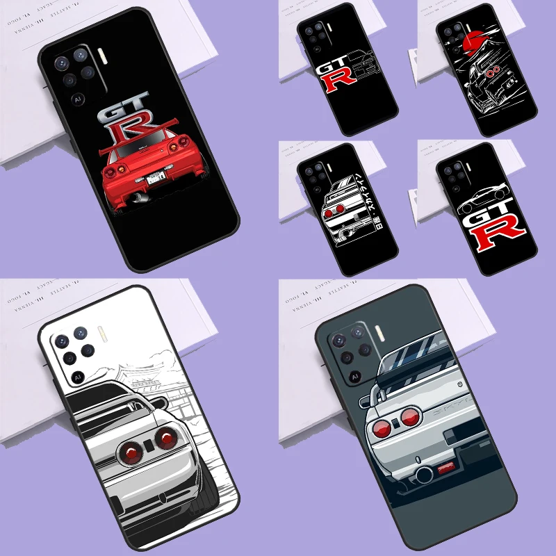 Skyline GTR R32 Case For OPPO A96 A76 A16 A78 A98 A77 A17 A15 A5 A9 A53 A74 A94 A52 A72 A93 A54 A57 S Cover