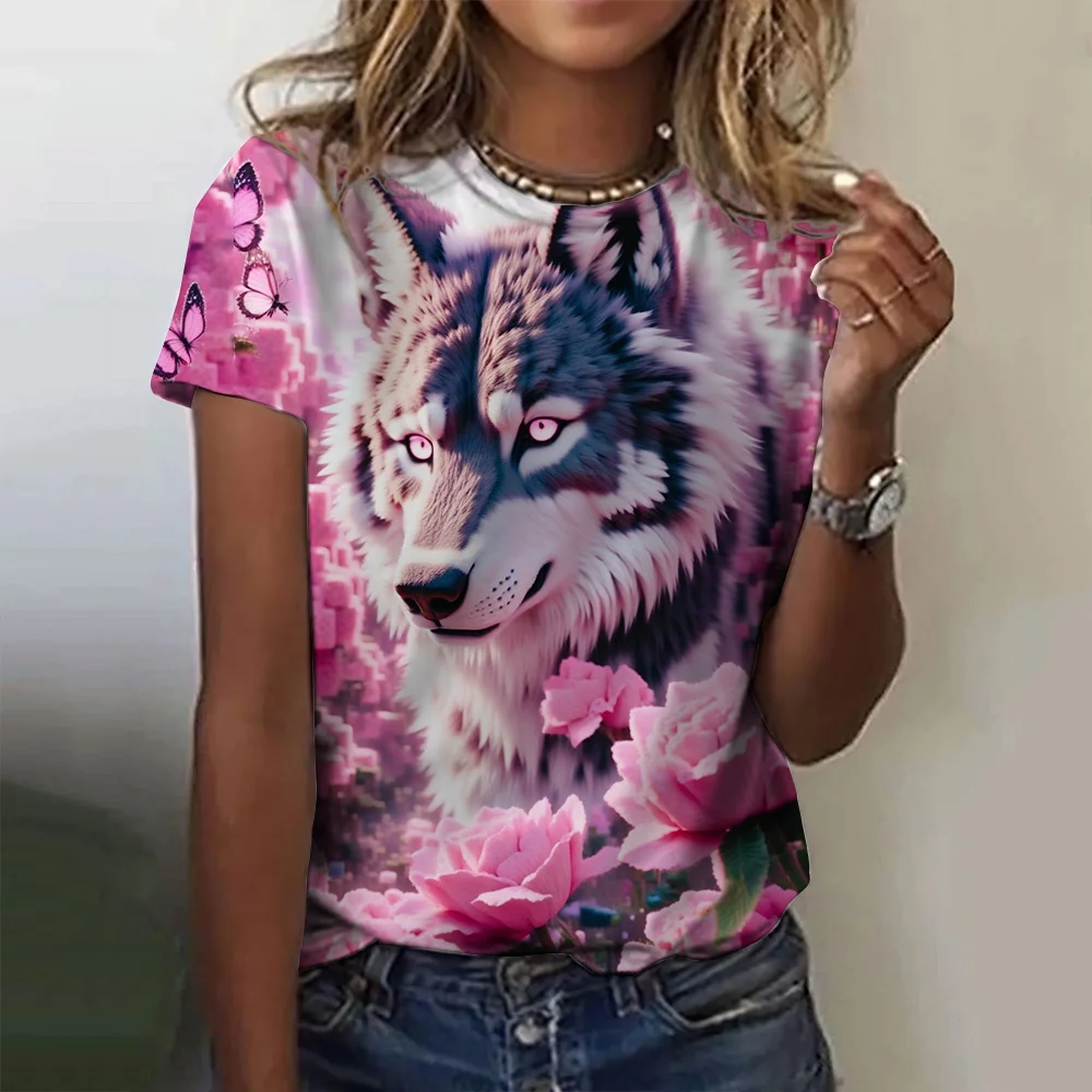 

Women's Plus Size 3D Printed Short Sleeved T-shirt, Loose and Casual, Soft, Comfortable and Breathable, Suitable Outdoor Sports