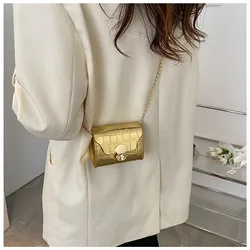 Bolso cruzado de un hombro para mujer, bolso cuadrado pequeño clásico, Mini billetera Simple, bolsillo para lápiz labial, moda de estilo coreano