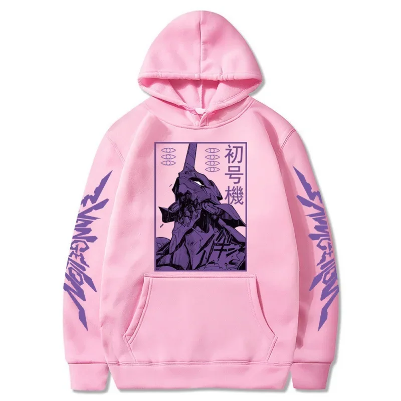 EVANGELION Eva Hoodie Sweatshirt Winter Oversized Thick Long Sleeves Pullover Unisex Fashion Warm Streetwear Hooded Hoodie Gifts