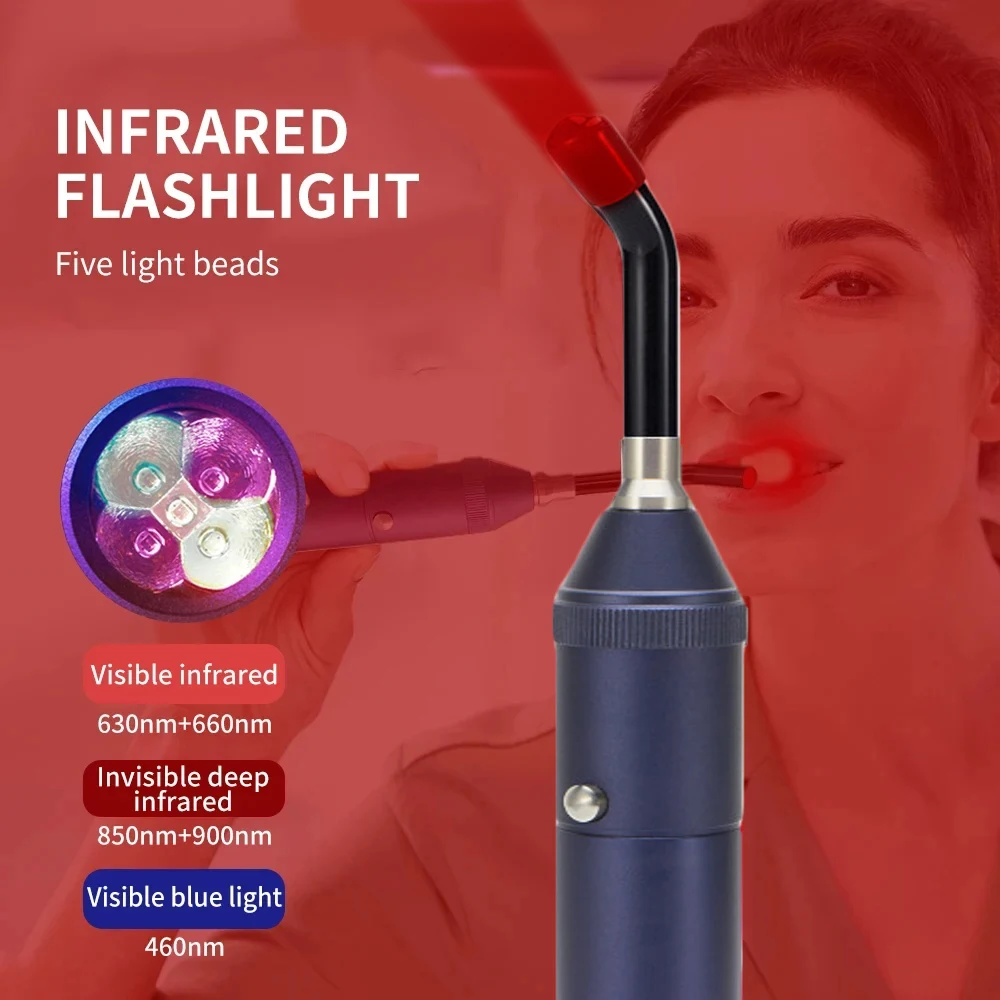 

Handheld Infrared Light Physical Instrument Dental Red Light Infrared Therapy Oral Ulcer Teeth Pain Sore Canker Lip Gingivitis