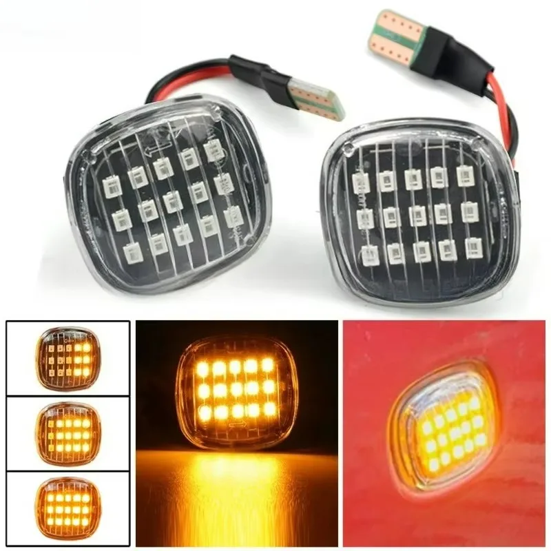 

Popu для Skoda Fabia Octavia Mk2 Mk1 Roomster Rapid NH3 светодиодный указатель поворота, боковой габаритный фонарь, динамическая последовательная лампа, 2 шт.