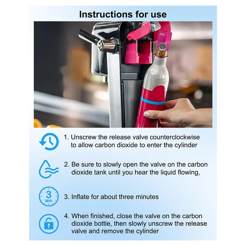 

GTBL Replacement Adapter Quick Connect Pink, Tank Connector Kit For Standard Large CGA320