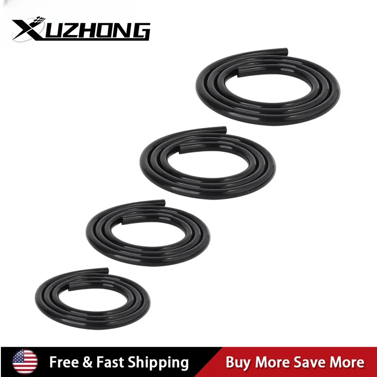 

Black Silicone Vacuum Tubing Hose Line Kit Universal 5FT 5/32" 1/4" 5/16" 3/8" For Automotive Vacuum Lines Air Intake Components