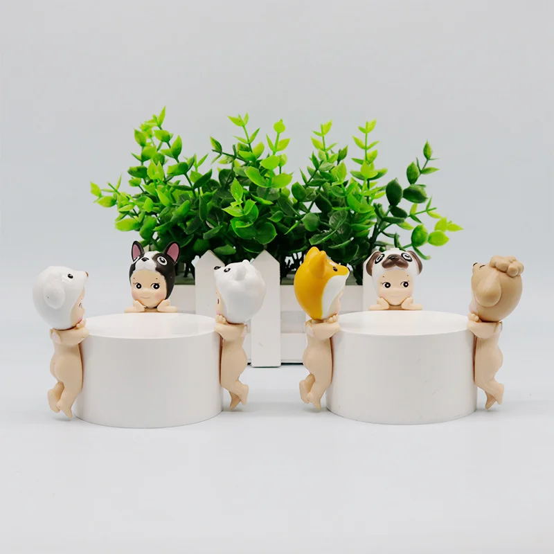 الملاك صندوق أعمى الكلب الوقت Hipper سلسلة محظوظ كلب صغير طويل الشعر شخصيات كرتونية الحلي دمى الهاتف عيد الميلاد ألعاب أطفال هدية #6