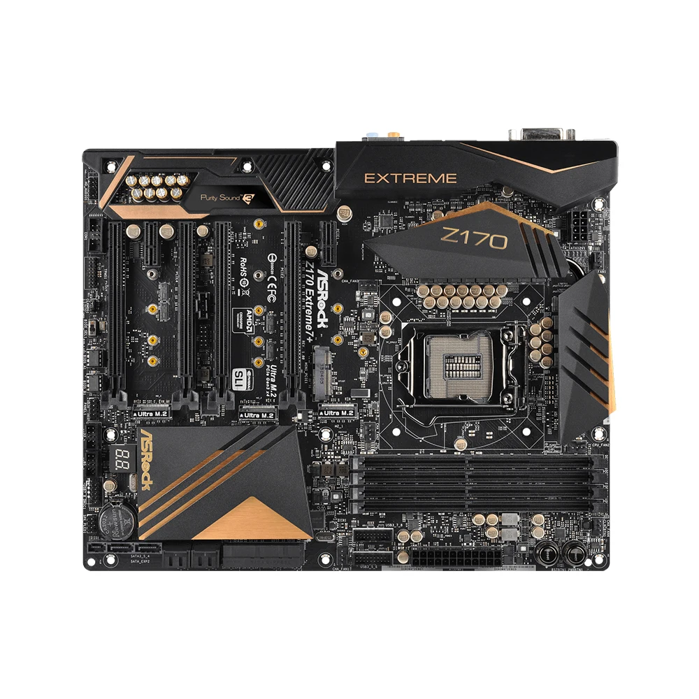 Материнская плата ASRock Z170 Extreme7+ с поддержкой i7-7700K 6700 i5-7600K 6500 i3-7300 i3-6300T Процессор DDR4 3866+ HDMI M.2 NVME PCIe 3.0 ATX