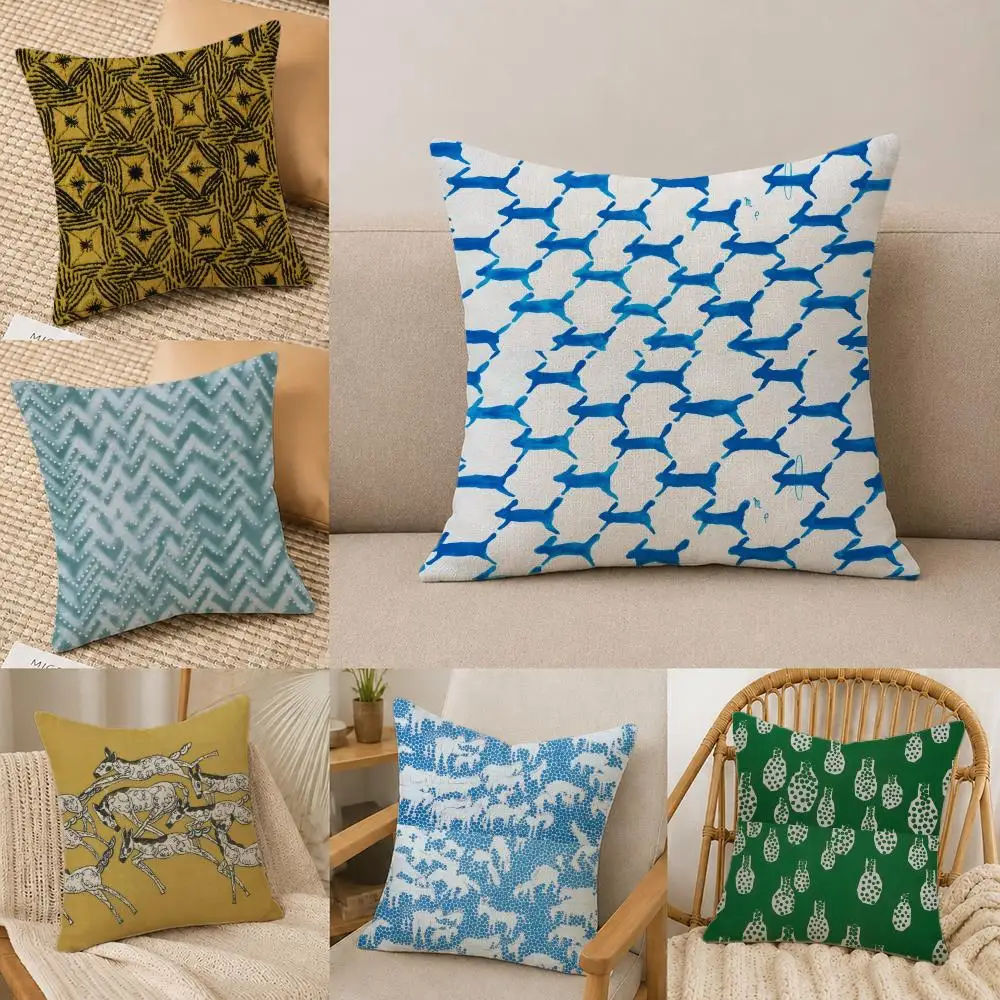 Brand mina perhonen Cushion Cover Natural Linen Pillowcase Set, All-in-One Decor for Sofa, Bedroom & Chair