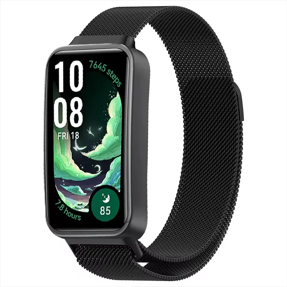 Correa de bucle milanés para Huawei Band 10 9 8, pulsera cómoda de Metal magnético para Huawei Band 9 10, accesorios de Correa