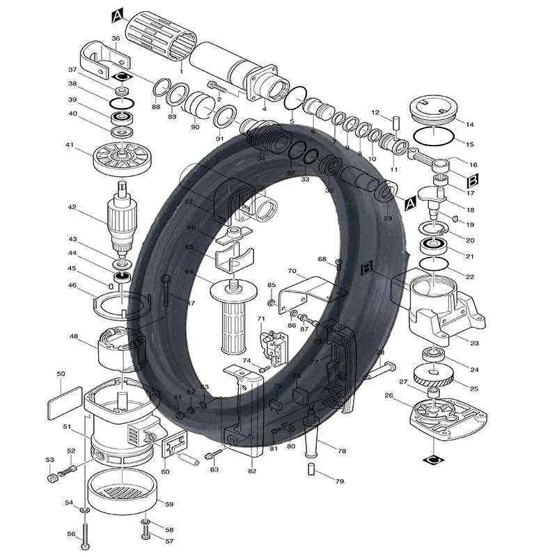 O-Ring Grease Seal Oil Seal Replace Makita HM0810 HM0810T HM 0810 T B HM0810B For Demolition Hammer Spare Parts