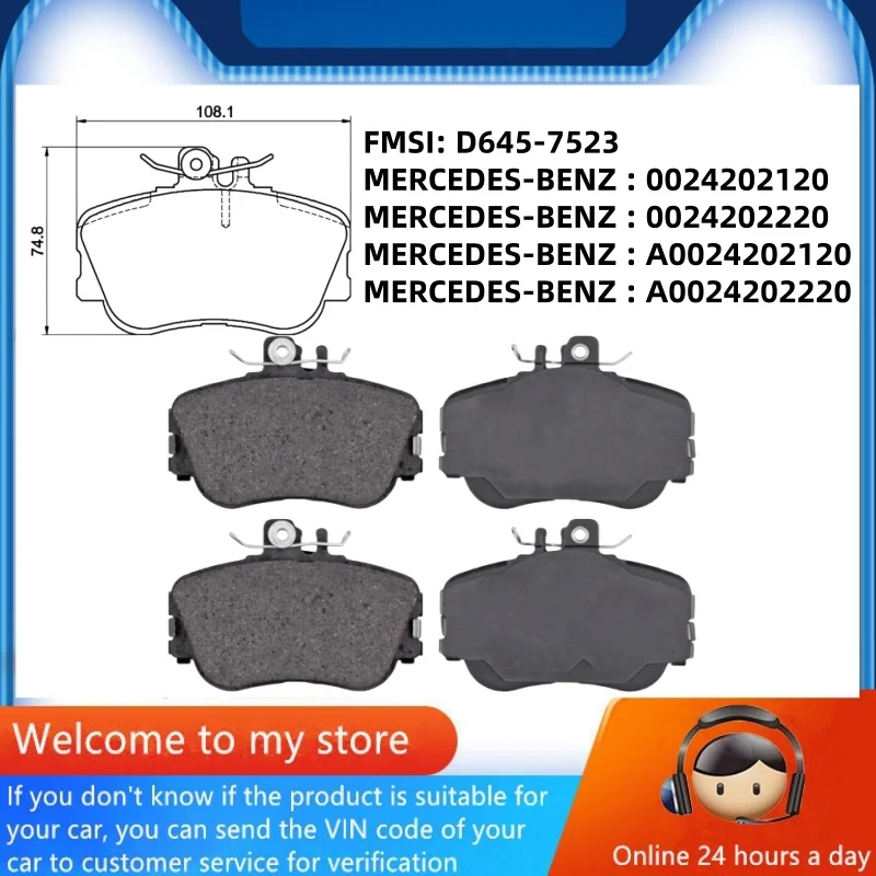 

For Mercedes-Benz C180 C220 (W202) Front Brake Pads A0024202220 A0024202120/Auto Parts -59008