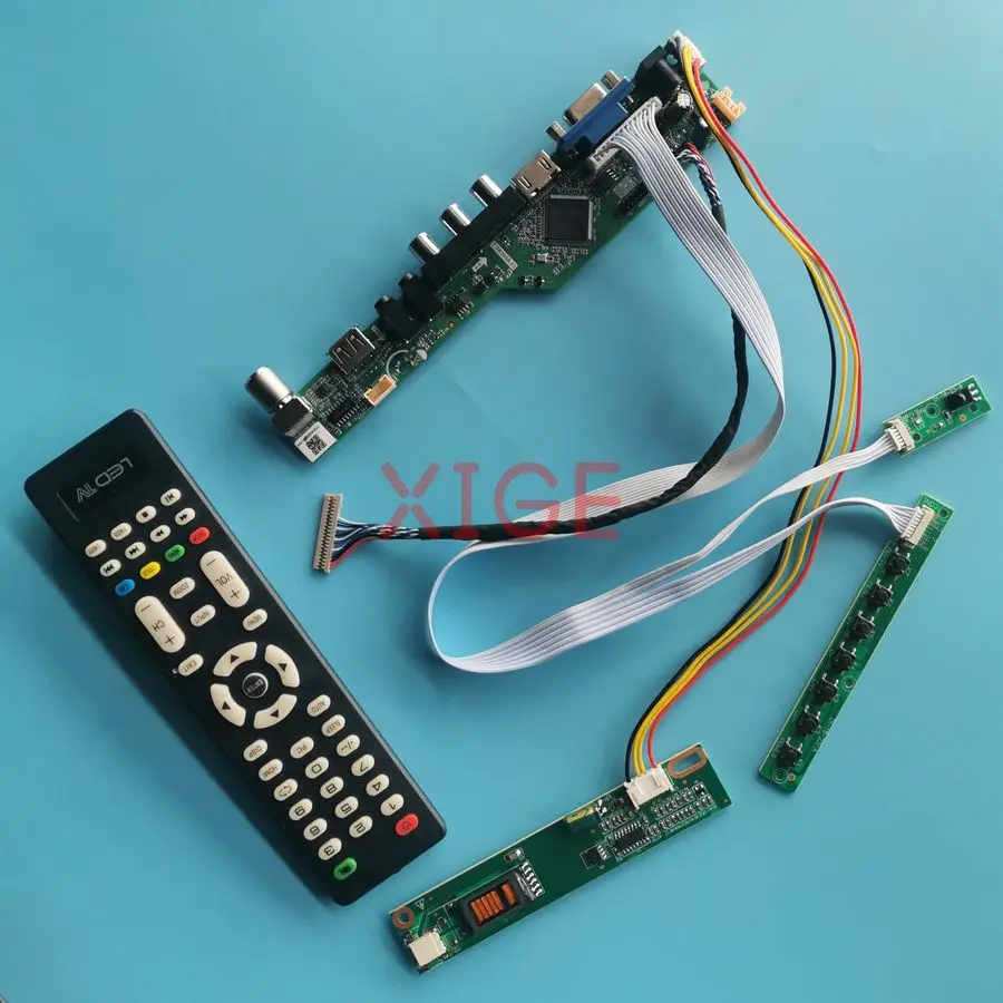 

Screen Drive Controller Board Fit HT15X33 LT150X3 LQ150X1LH62 N150X1 1024x768 1024*768 USB+AV+VGA+HDMI 20Pin LVDS 1-CCFL DIY Kit