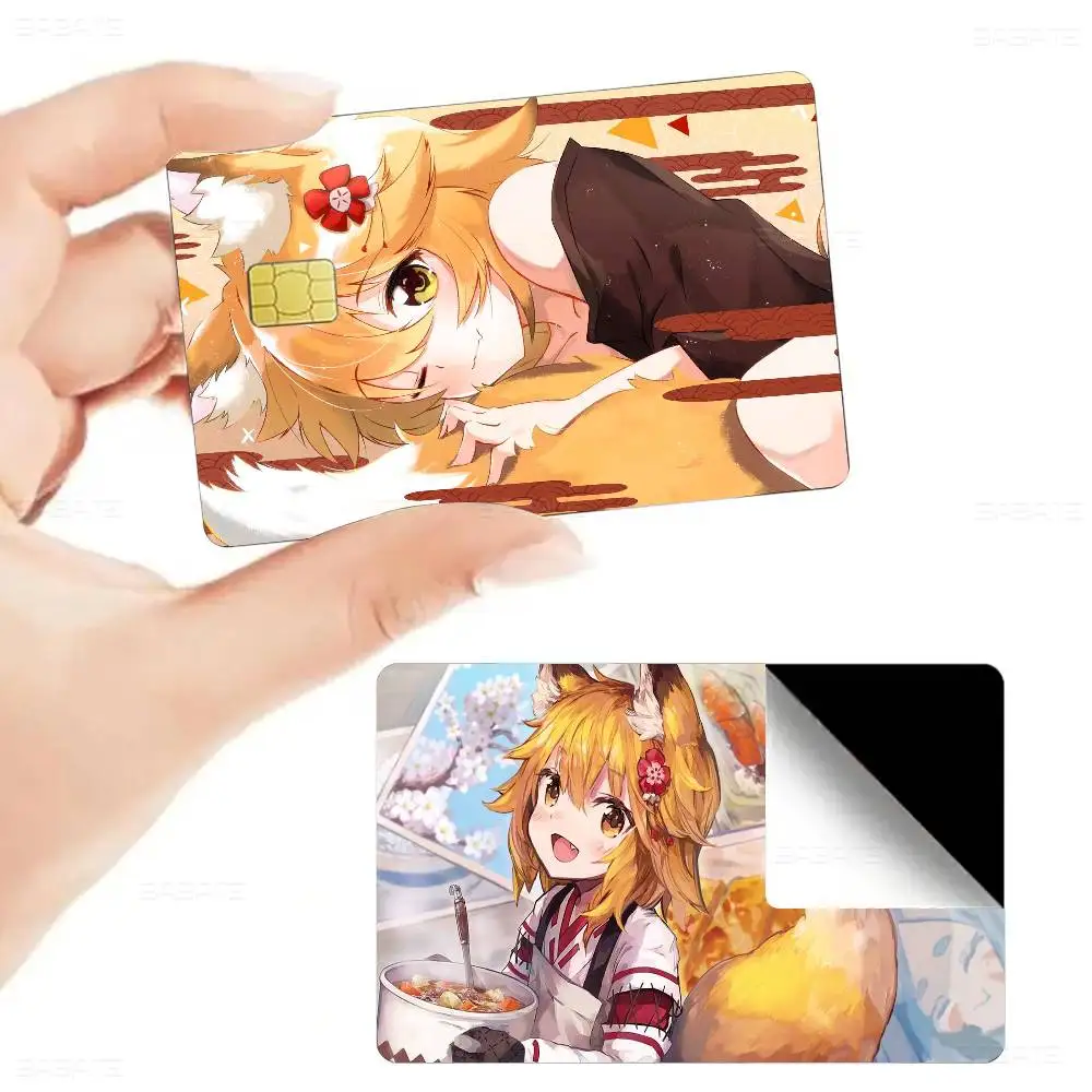 The Helpful F-Fox S-Senko-san Game Anime Sticker Film Skin Cover Case for Small Large No Chip Debit Credit Card Front Side