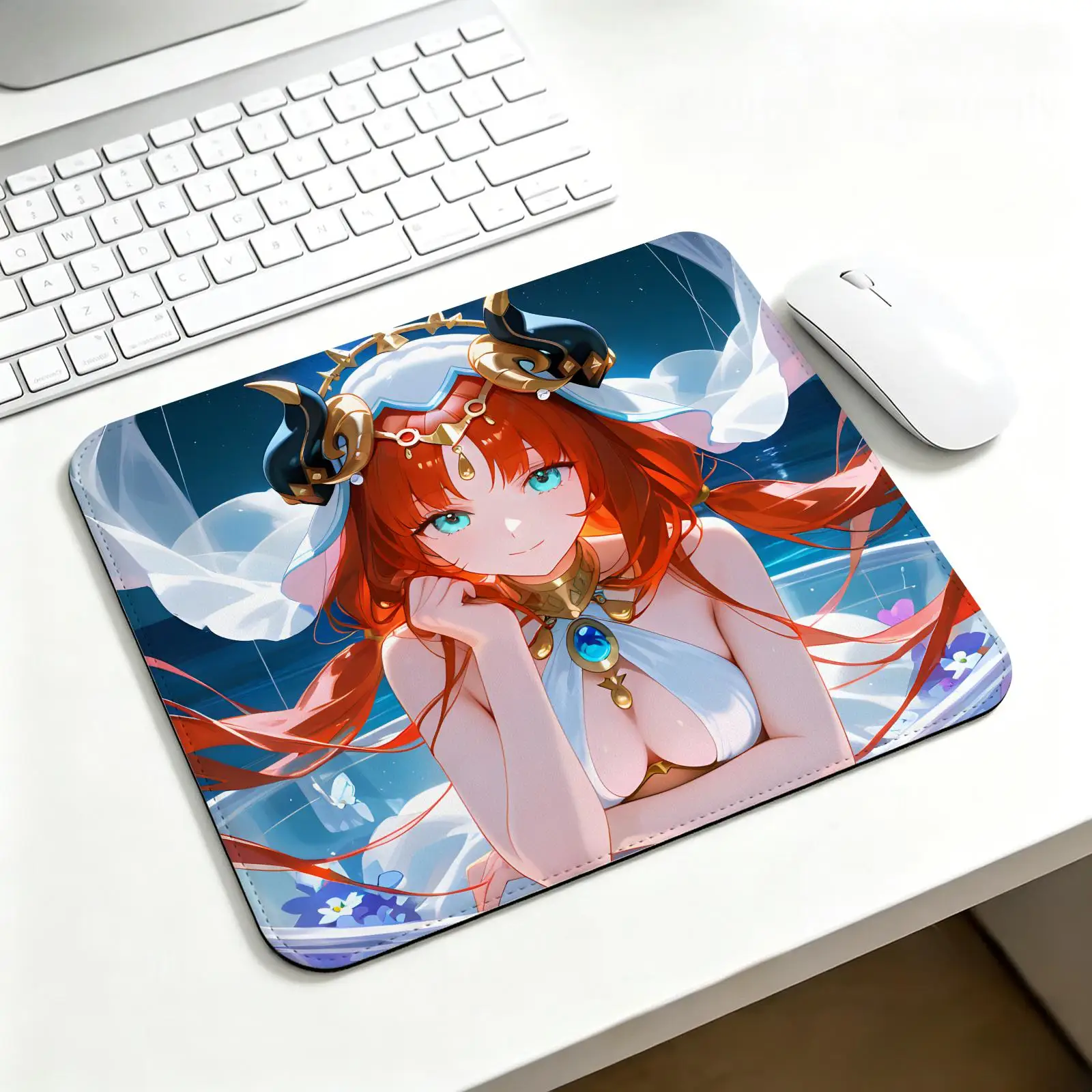 Mouse Pad Regular gaming mouse pad Office mouse pad Laptop desk mat Stitched edge S/M/L size mouse pad  Genshin Impact Nilou