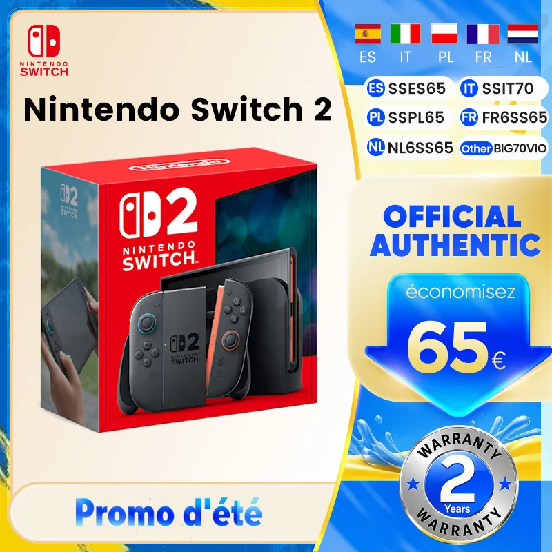Nintendo Switch 2 100% Original avec écran 7,9'', manettes Joy-Con, audio amélioré, console réglable NS2