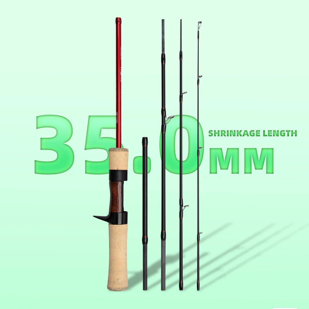 FISHINGFANS Reizen hengel Fuji O gids hoge carbon Kurk handvat UL L ML Draagbare lokken spinning casting hengel