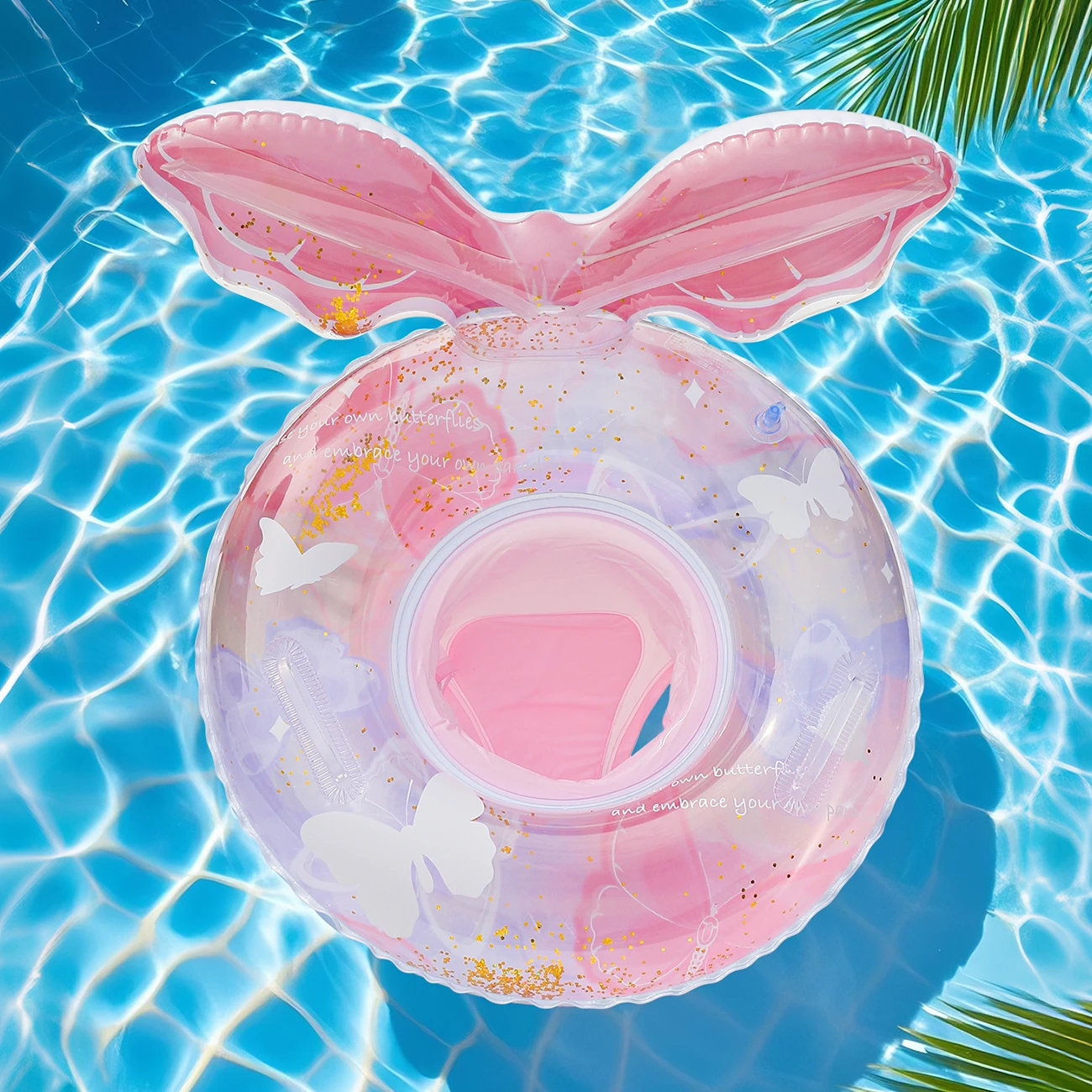 1PC プールフロートリング、インフレータブルスイムチューブ、水泳アクセサリー、夏のウォータースポーツに最適、プールフロートギア