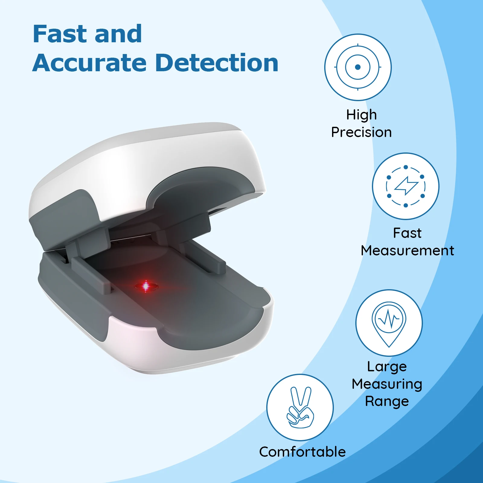 Vibeat PO6B Bluetooth Fingertip Pulse Oximeter with Pulse Rate SpO2 Monitor with Battery and Lanyard Free App Oximeter