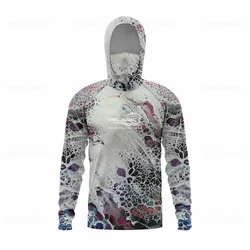 pelagic gear Men Hood Fishing Shirt long sleeve Fishing clothing fishing t shirt uv protection fishing shirt Fishing Apparel