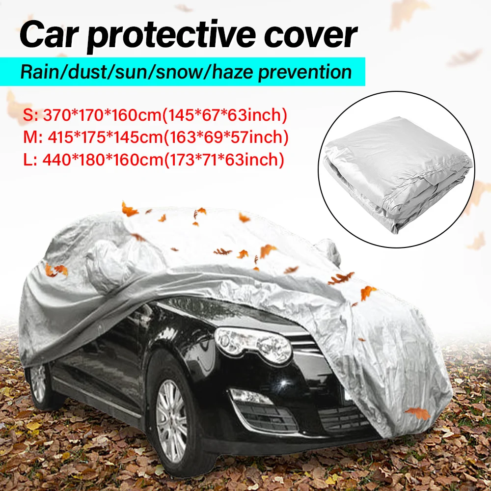 Car Cover Waterproof Outdoor UV Protection Snow Cover Dustproof for Sedan Scratch-Resistant Sedan Suit S/M/L/XL/XXL