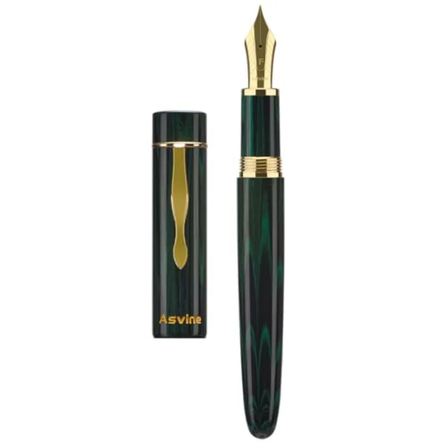 

Перьевая ручка C2000 Germany Cumberland Ebonite, 8, среднее перо, большая, ручной работы, с конвертером, в подарочном наборе - зеленая