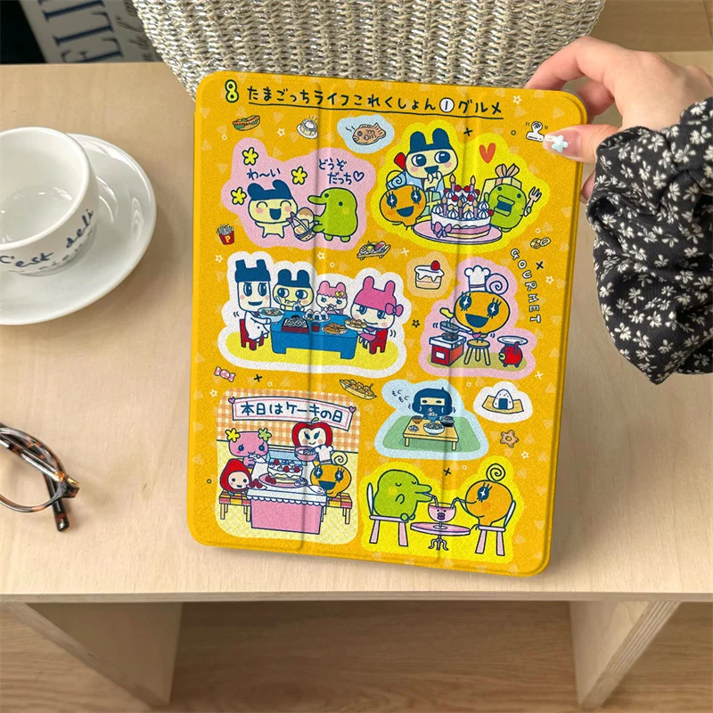 Kawaii Cartoon Tablet Case For iPad 11 Pro 11 inch Air 2025 iPad Air 5/4 10.9 10.2 9.7 inch 10.5 mini 7 6 Cover with Pen Holder