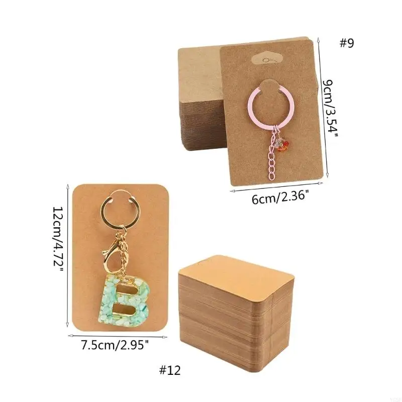 Y55F 50Pieces Keychain Card Card