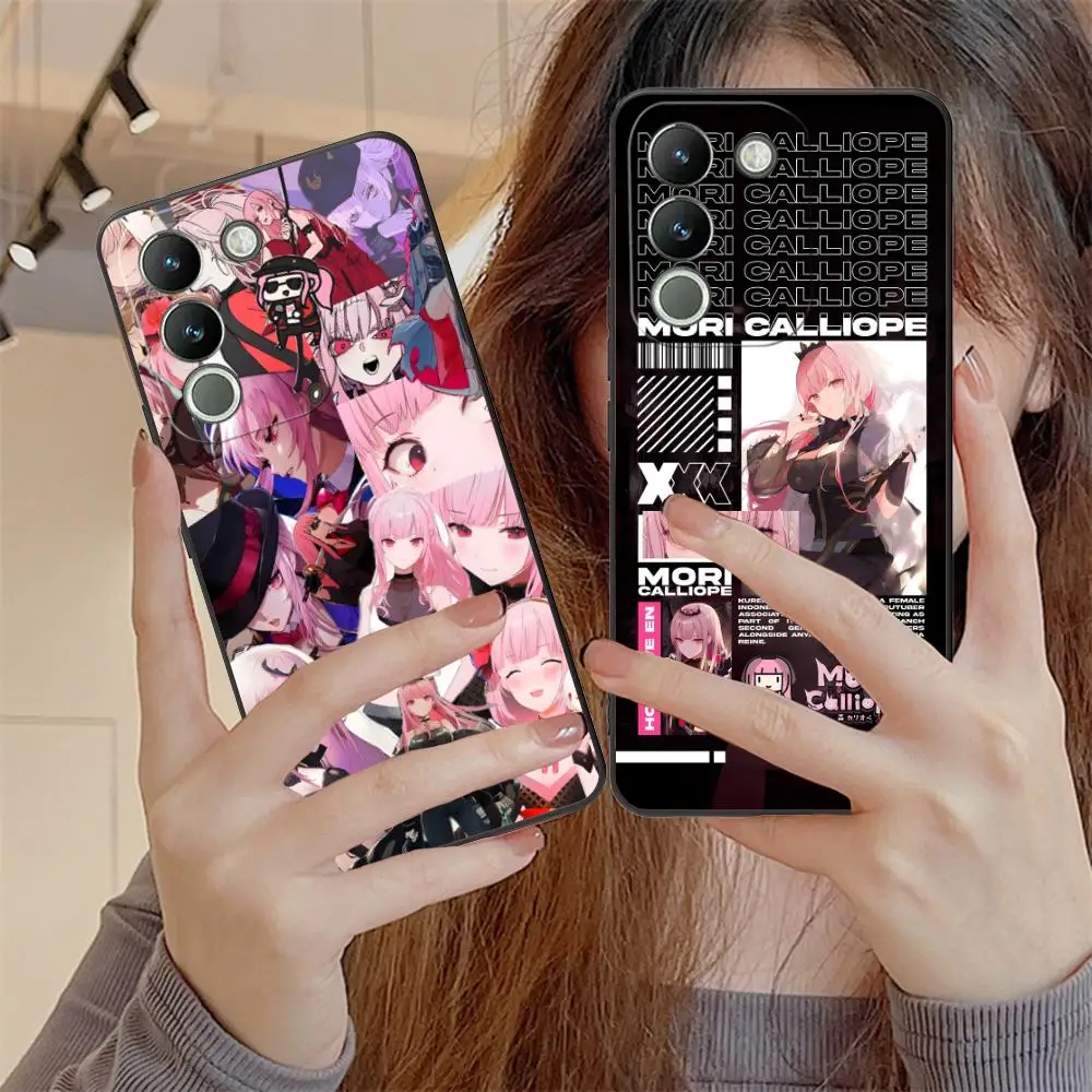 

Чехол для мобильного телефона с изображением аниме Mori Calliope для VIVO V60 V50 V40 V30 V29 V27 V25 V23 Pro Lite 5G, красочный чехол с принтом, красивый чехол