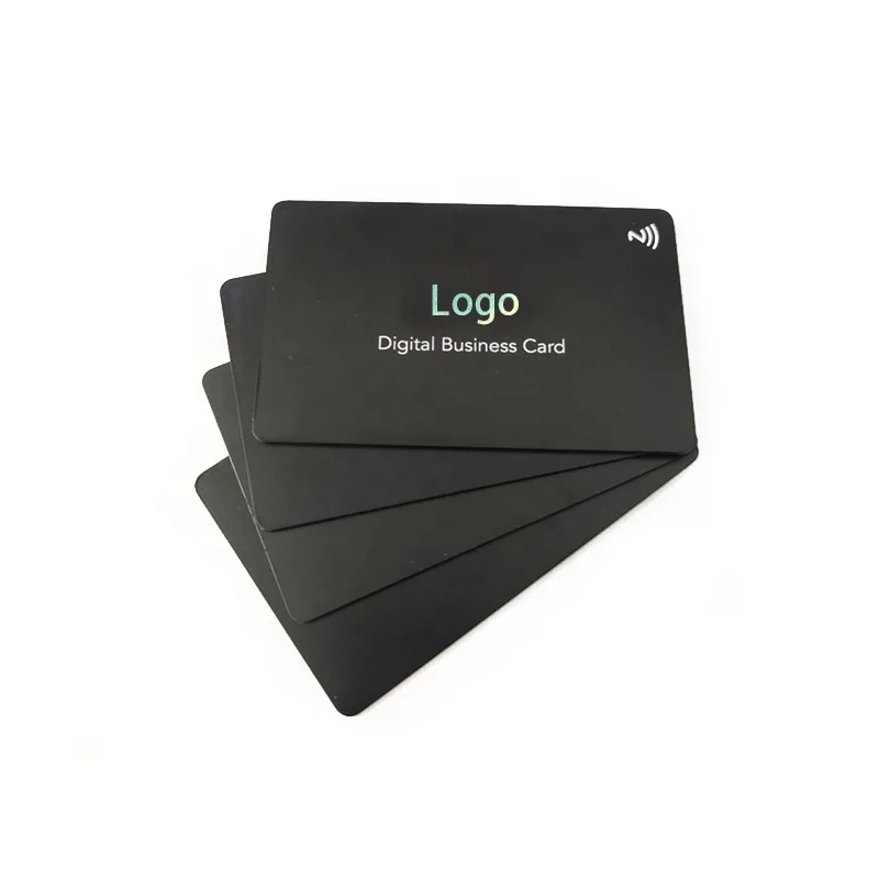 Customized.product.Hot selling nfc black metal PVC laser engrave attractive appearance business metal card