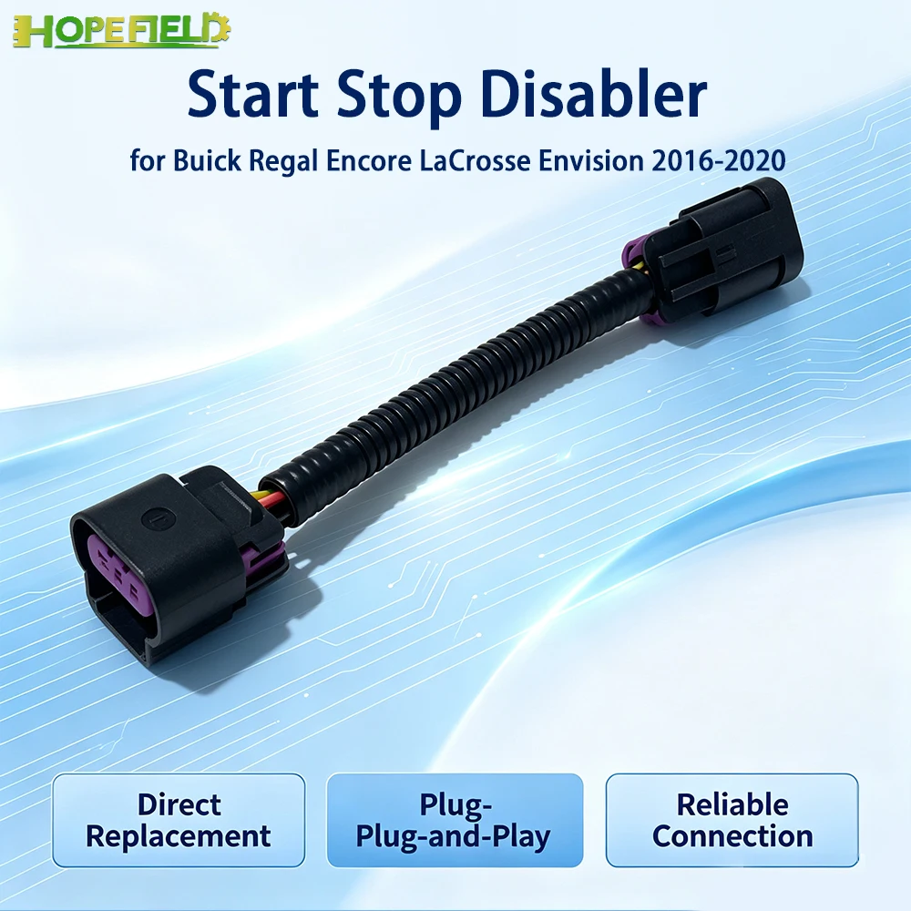 Car Black Start Stop Switch Cables Adapter Default Engine Disable Off For Buick LaCrosse Envision Regal 2019-2020 Accessories