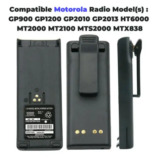 NEW 7.5v 1800mAh NI-MH Battery Pack NTN7143C for Radio Walkie Talkie Motorola HT1000 MTS2000 MT2000 Two Way Radio