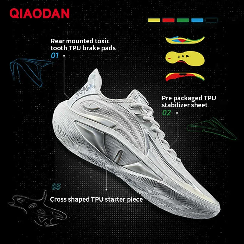 QIAODAN Men's Basketball Shoes 2026 Cushioning Low Top