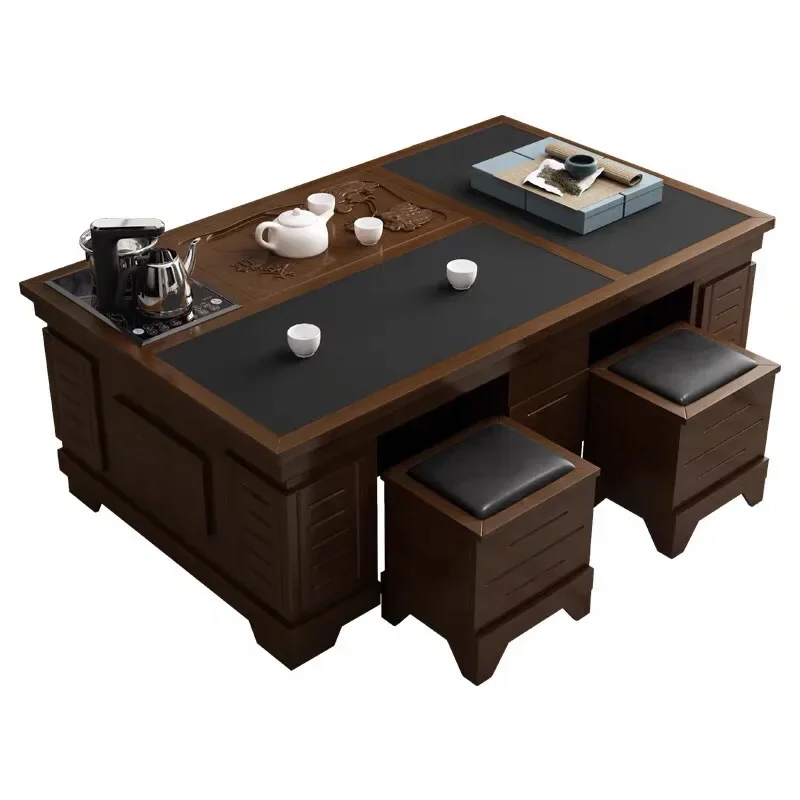 Kung Fu tea with kettle fire stone coffee table tea set integrated living room home office tea table