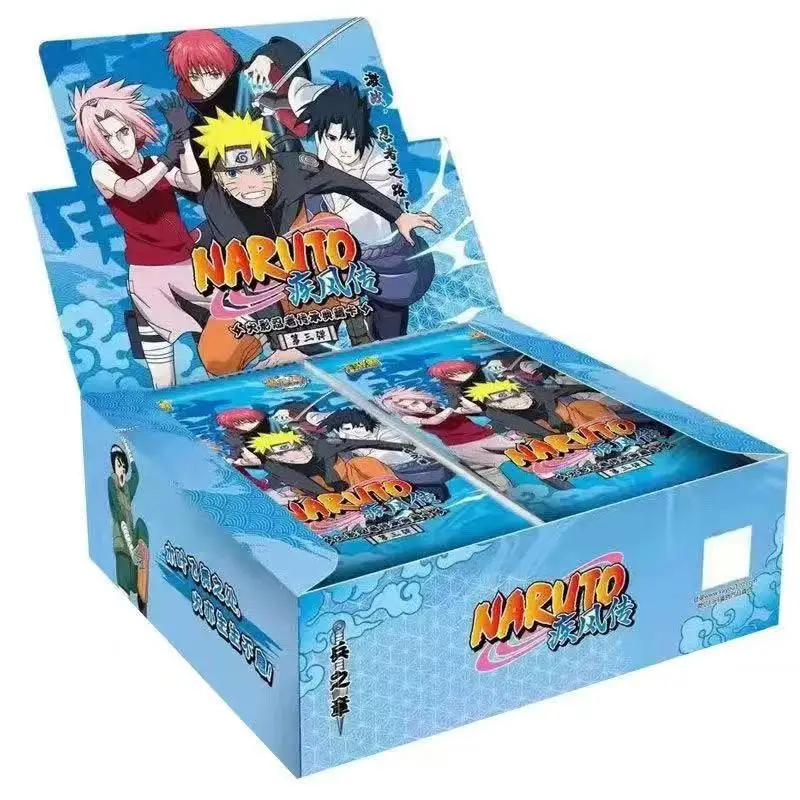 KAYOU Genuine Naruto Cards Box Anime Figure Card Booster Pack Sasuke Collection Flash Card Toy Birthday Christmas Gift for Kids