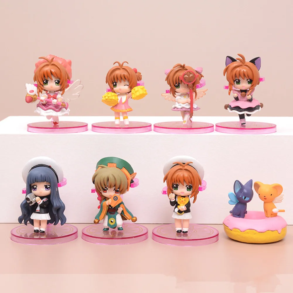 8pcs/set Japan Anime Card Captor Sakura Cute Figure Toys