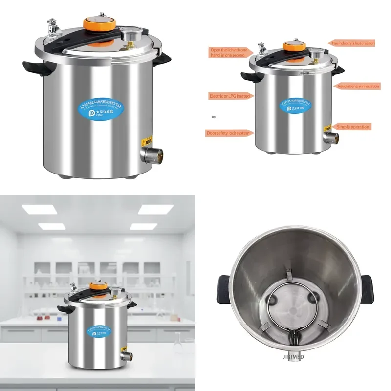 26 LPG Portable High-Pressure Steam Sterilizer 18 Liters 24 Liter YX-LM18 Food Mushroom Autoclave Sterilizer for Laboratory