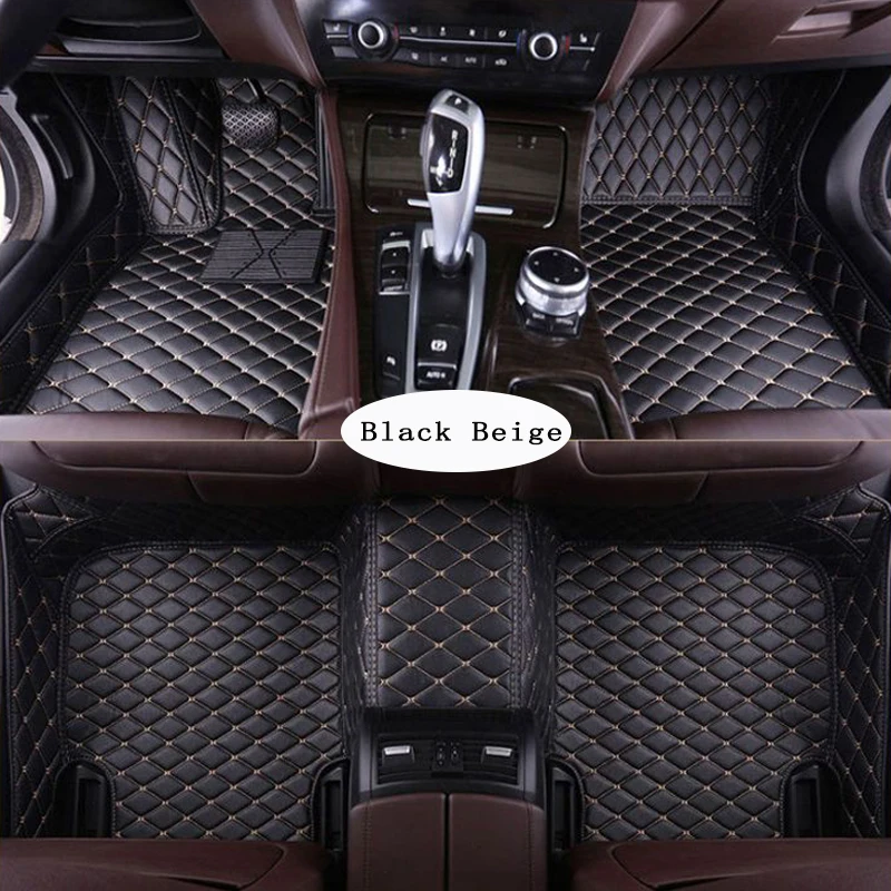 Durable Custom Colorful Leather Car Floor Mat for BMW 7 Series Year 2016-2022 Auto Carpet Interior Parts 4