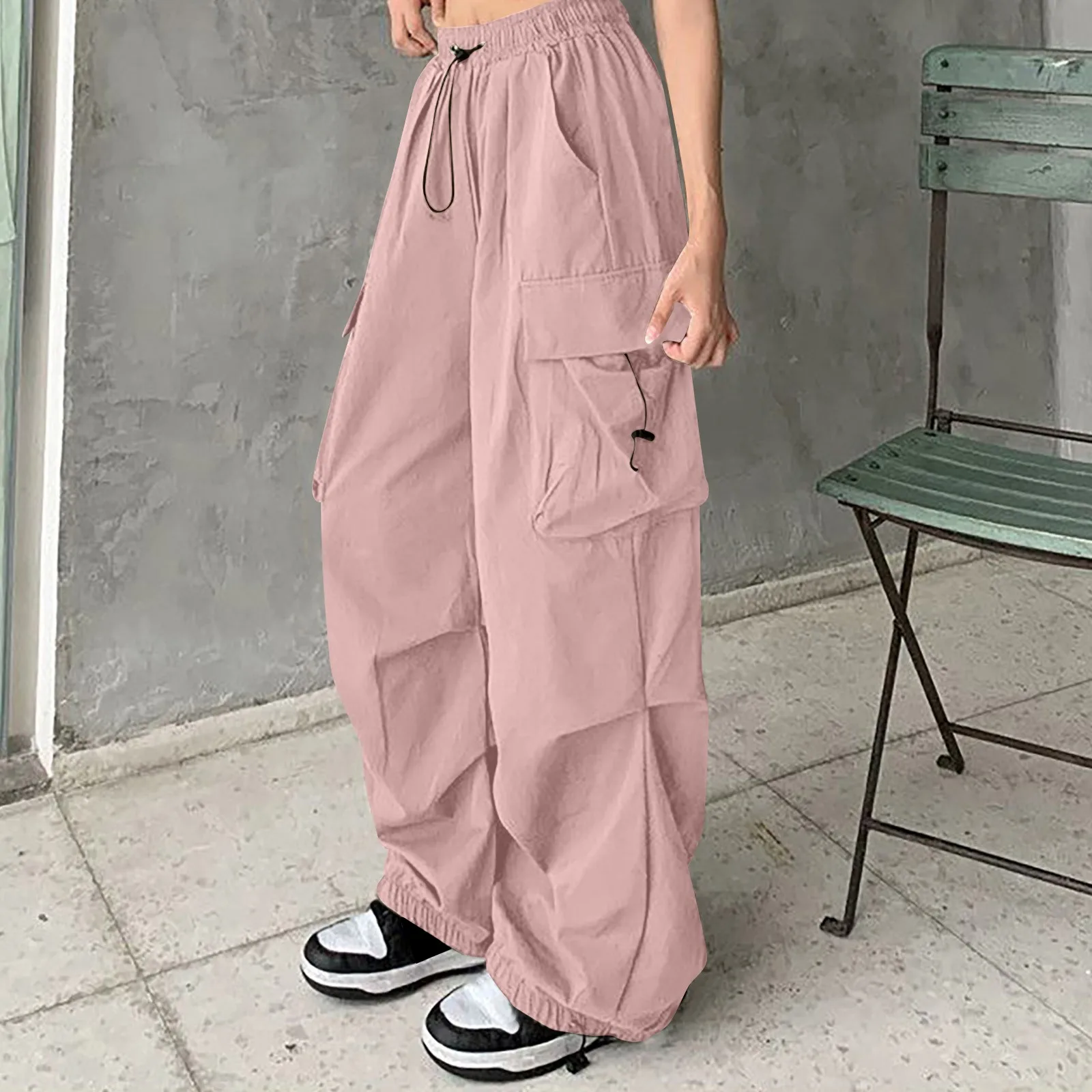 Cargo Pants Women Korean Style Baggy Wide Leg Trousers Streetwear Oversize Sweatpants Female Harajuku Y2k Streetwear