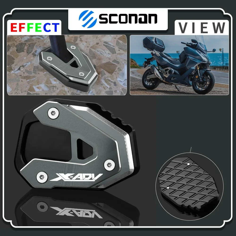 

For HONDA X-ADV 750 2021-2024 X-ADV750 lower 2023 Motorcycle accessories Support Plate Side Stand Plates Kickstand Extension Pad