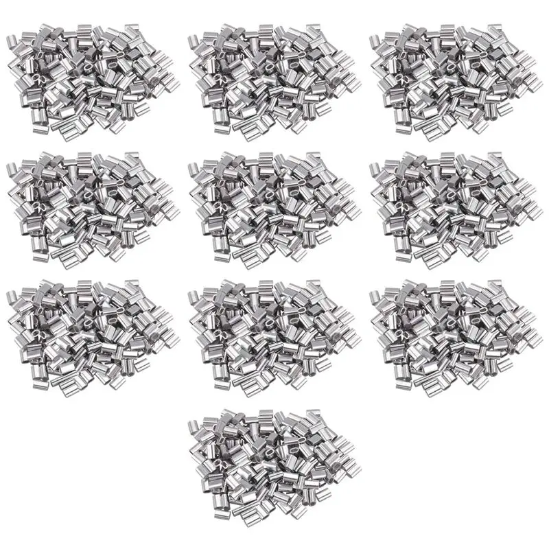 AASS-M1.5 Wire Rope Aluminum Ferrule Cable Ties Crimp Wire Rope Chuck Aluminum Jacket 2000 Pieces
