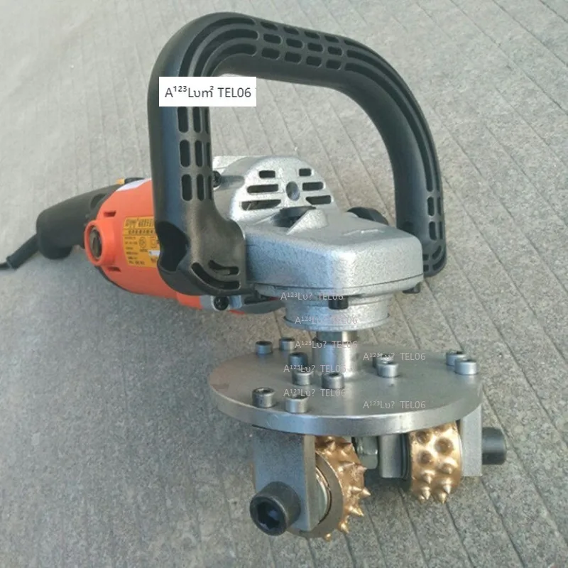 220V Electric Scabbling Hammer Concrete Wall Floor Scarifier Bush Hammer Roller Bridge Paving Tool