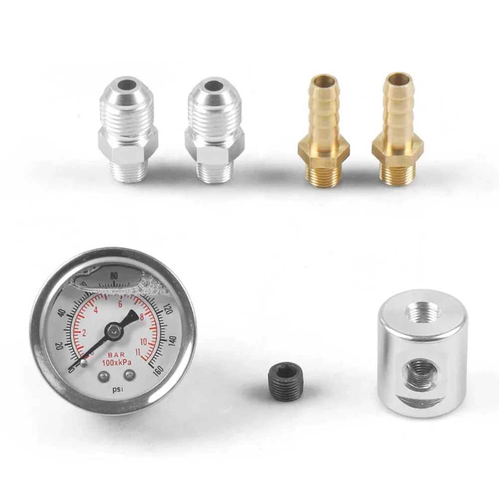 For Eagle For Acura Fuel Pressure Gauge For Fuel Injection Tuning 1 8 NPT 1 Error Margin 1 8 NPT Thread Precision Measurement