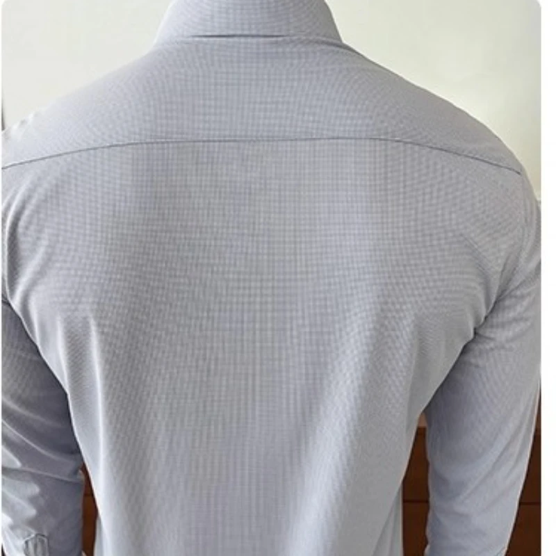 Old Money Style​ ​​Men's Wrinkle-Free Business Shirt - Light Blue (Multi-Color) M-4XL | Silk-Like Fabric Casual Elegance
