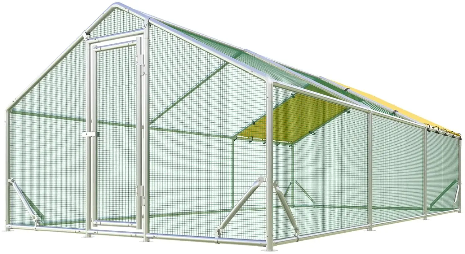 

Premium Large Metal Chicken Coop Run Upgraded with Reinforced Hardware Cloth & 1.26" Galvanized Metal Tube, Walk-in, Customized