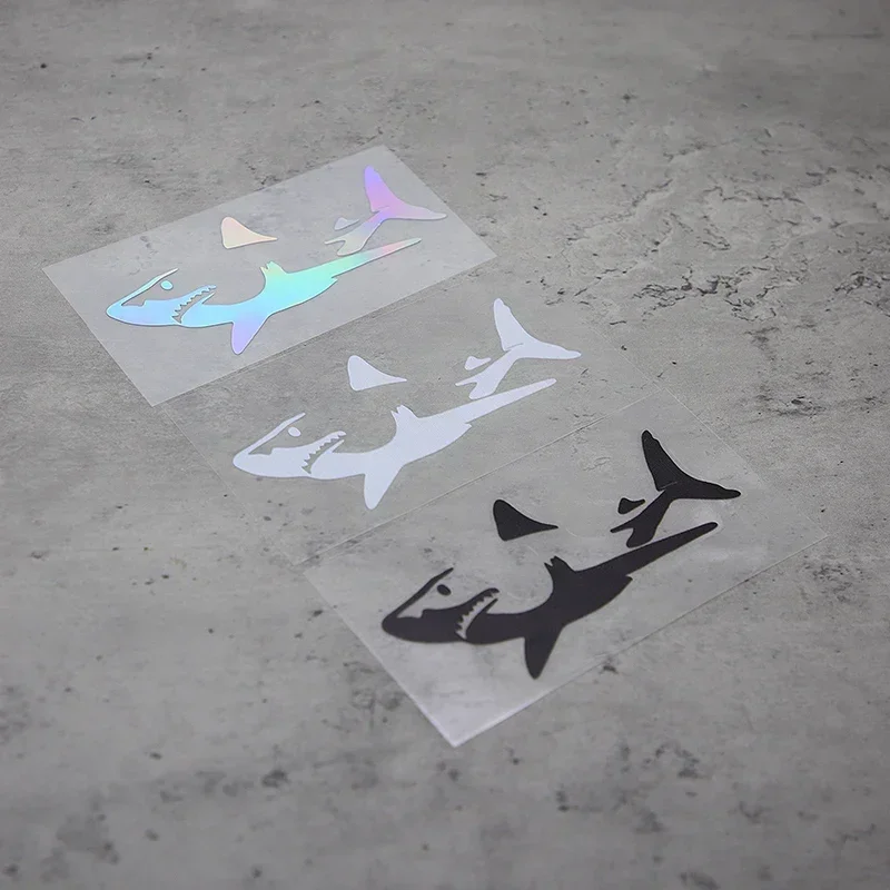 1PC Eye - Catching Shark Sticker Bundle, Dazzling Holographic and Classic Decals for Standout Decor
