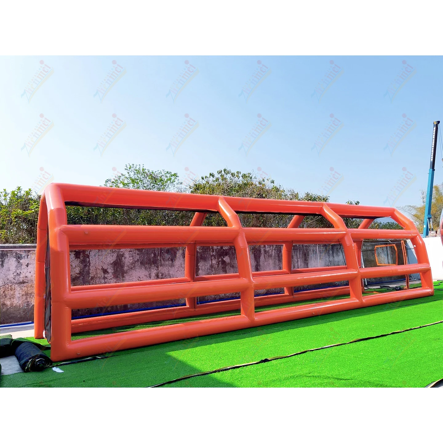 

Zhenmei 40ft Speed Kick Inflatable Baseball Batting Cage Training Equipment For Sale