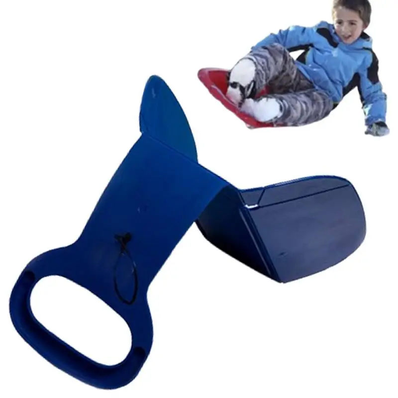 Kids Snowboard Folding Sledding Board Handle Design Skiing Boards Heavy Duty Snow Slider Winter Toys For Outdoor Sports