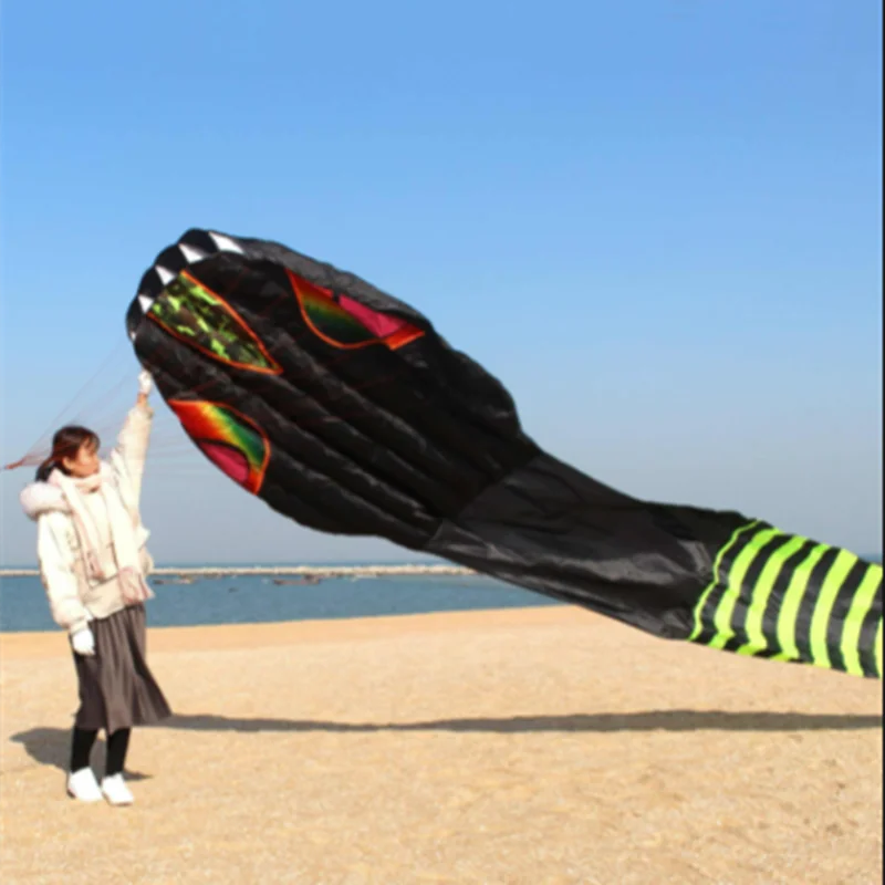 free shipping 40m snake kites flying for adults kites reel professional wind kites outdoor games lifter kites snake kite peonzas