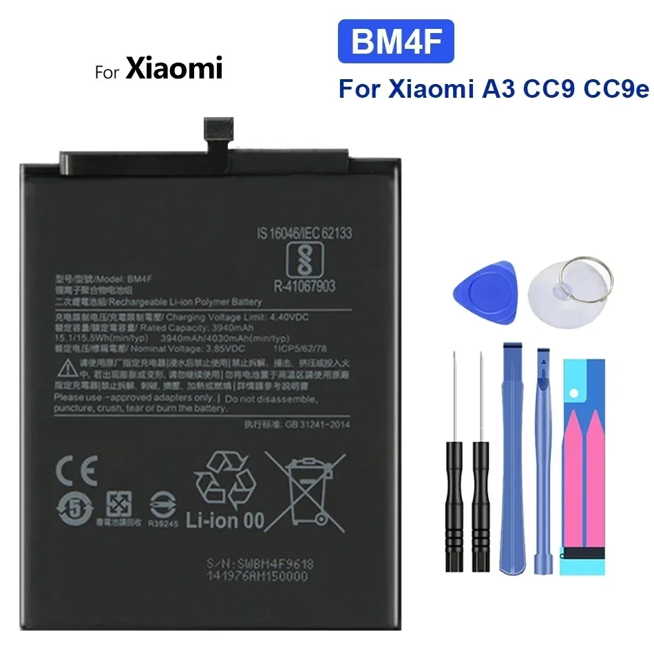 3000mAh-5000mAh Battery BM3G BN39 BM59 BM4F For Xiaomi mix 3 5G 11T A3 CC9 CC9e Play Big Power Bateria